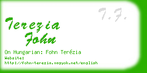terezia fohn business card